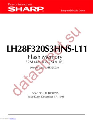 LH28F320S3HNSL11 datasheet  