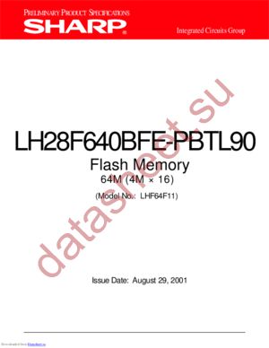 LH28F640BFE-PBTL90 datasheet  