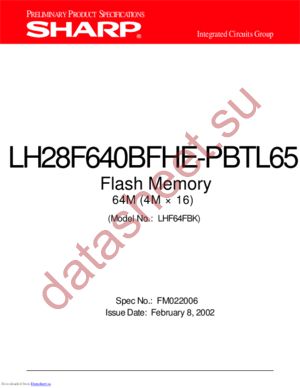 LH28F640BFHE-PBTL65 datasheet  
