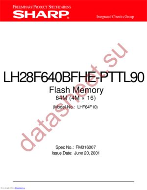 LH28F640BFHE-PTTL90 datasheet  