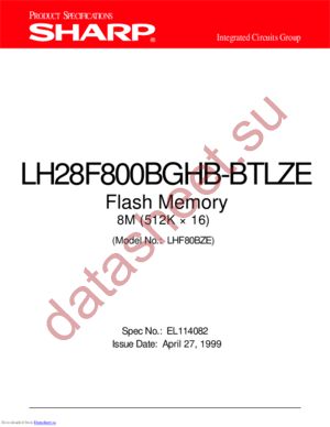 LH28F800BGHB-BTLZE datasheet  