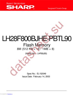 LH28F800BJHE-PTTL90 datasheet  