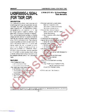 LH28F800SGEL70 datasheet  