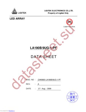 LA190B-9UG-1-PF datasheet  