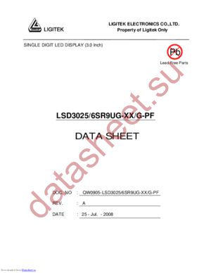 LSD3025-6SR9UG-XX-G-PF datasheet  