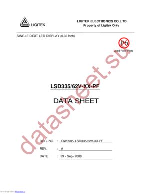 LSD335-62V-XX-PF datasheet  
