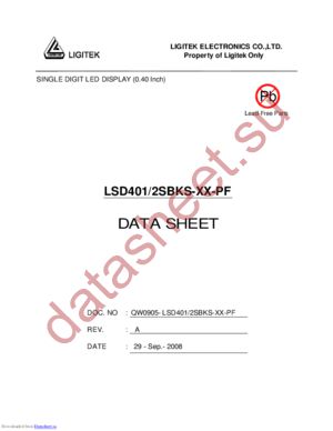 LSD401-2SBKS-XX-PF datasheet  