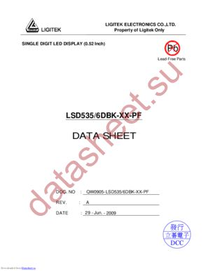 LSD535-6DBK-XX-PF datasheet  