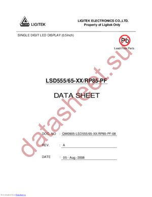 LSD555-65-XX-RP85-PF-08 datasheet  