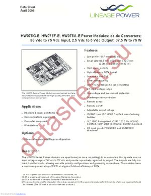 HW075G-E datasheet  