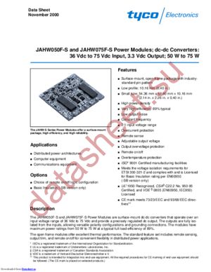 JAHW050F-S datasheet  