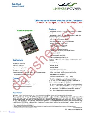 QRW025A0P1 datasheet  