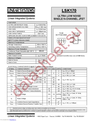 LSK170C datasheet  