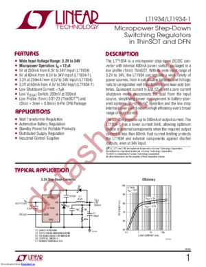 LT1934ES6#TRPBF datasheet  