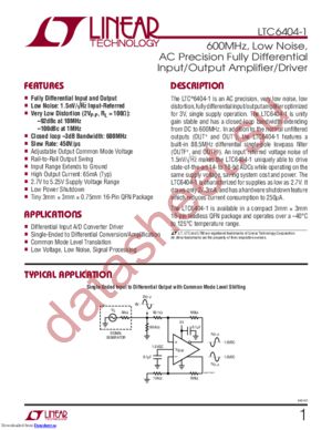 LTC6404HUD-4 datasheet  