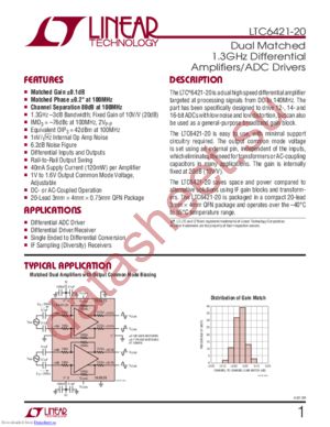 LTC6421IUDC-20 datasheet  