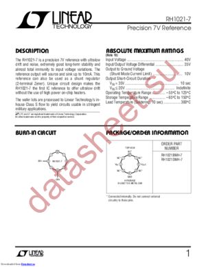 RH1021 datasheet  