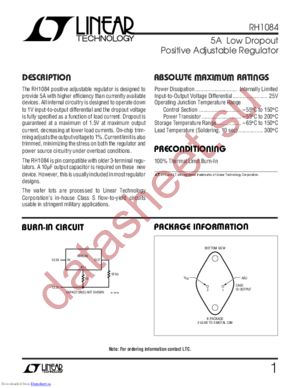 RH1084 datasheet  