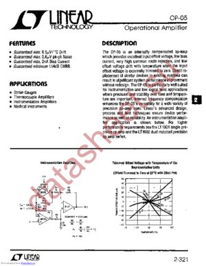 OP-05 datasheet  