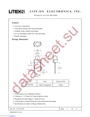 LTL-816YE datasheet  