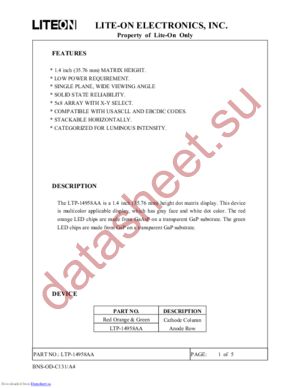 LTP-14958AA datasheet  