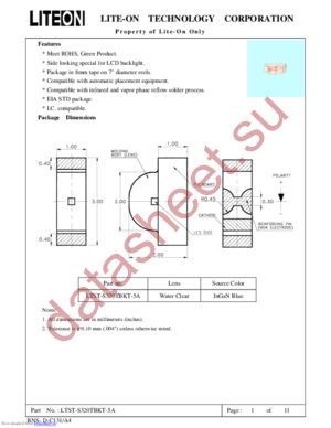 LTST-S320TBKT-5A datasheet  