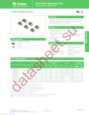 0805L035YRHF datasheet  