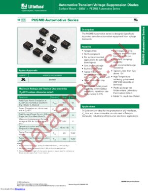 p6smb16aauto datasheet  