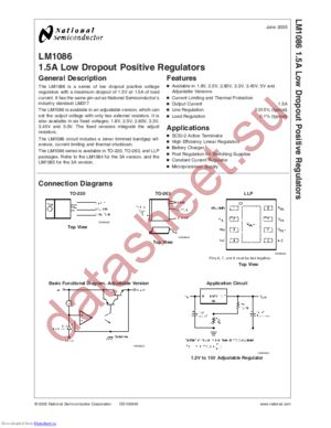 LM1086CS-2.5/NOPB datasheet  