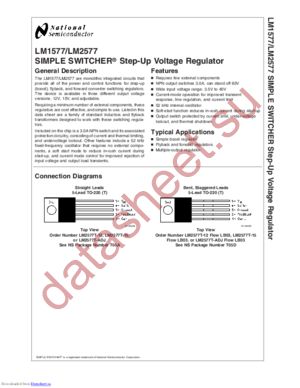 LM2577T-ADJ/NOPB datasheet  