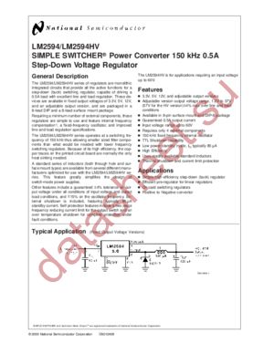 LM2594M-5.0/NOPB datasheet  