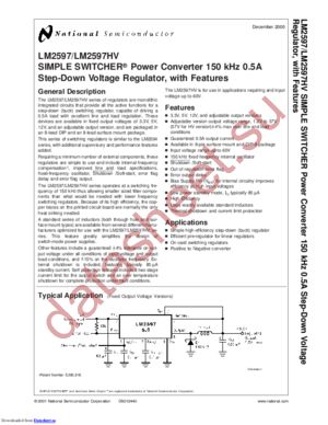 LM2597N-3.3/NOPB datasheet  