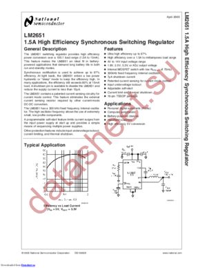 LM2651MTC-2.5/NOPB datasheet  