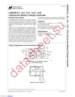 LM3420AM5-8.4/NOPB datasheet  