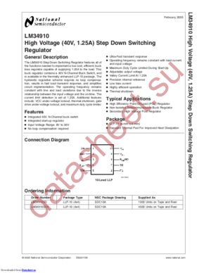 LM34910SD/NOPB datasheet  