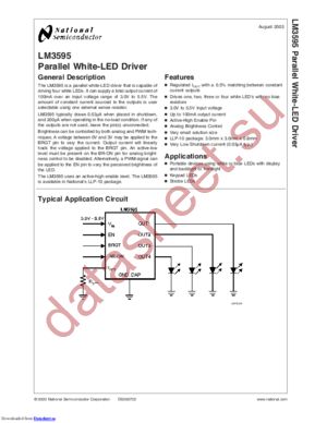 LM3595LD/NOPB datasheet  