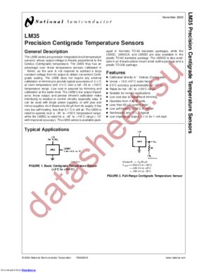 LM35AH/NOPB datasheet  