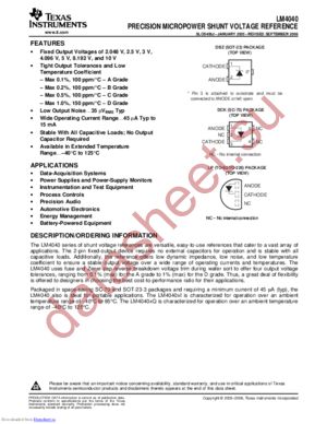 LM4040A20ILP datasheet  