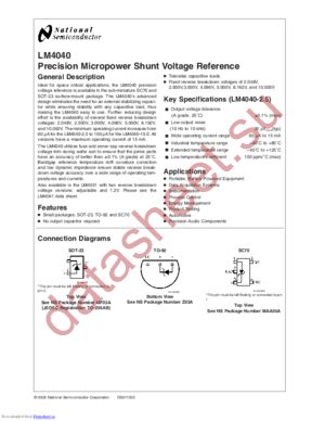 LM4040AIM3-4.1/NOPB datasheet  