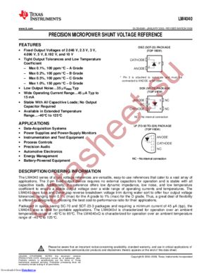 LM4040D41IDBZRG4 datasheet  