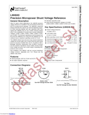 LM4040AIZ41 datasheet  