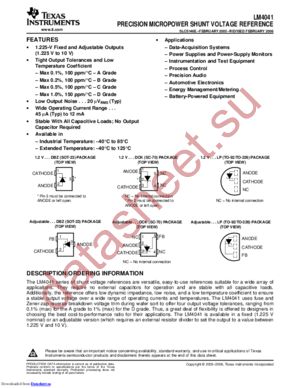 LM4041CILPE3 datasheet  