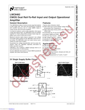 LMC6482IMM/NOPB datasheet  