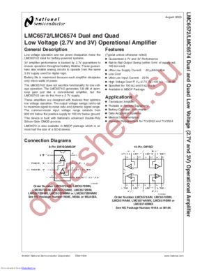 LMC6572AIM/NOPB datasheet  