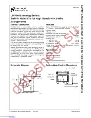 LMV1015XR-15 datasheet  