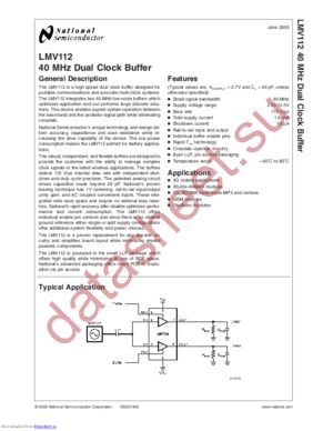 LMV112SDX datasheet  