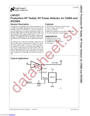 LMV227SDX/NOPB datasheet  