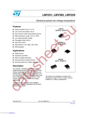 LMV393 datasheet  