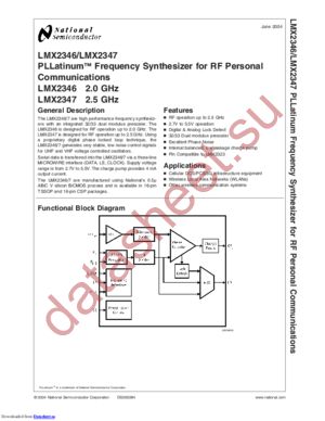 LMX2346TMXNOPB datasheet  