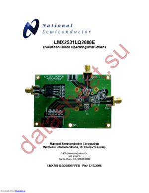 LMX25312080EVAL/NOPB datasheet  